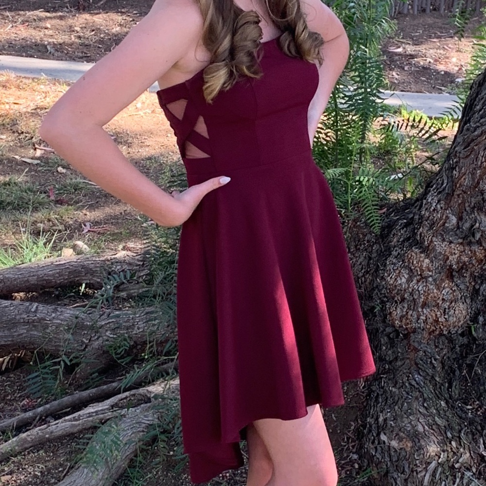 Homecoming dress/ burgundy size 7/8